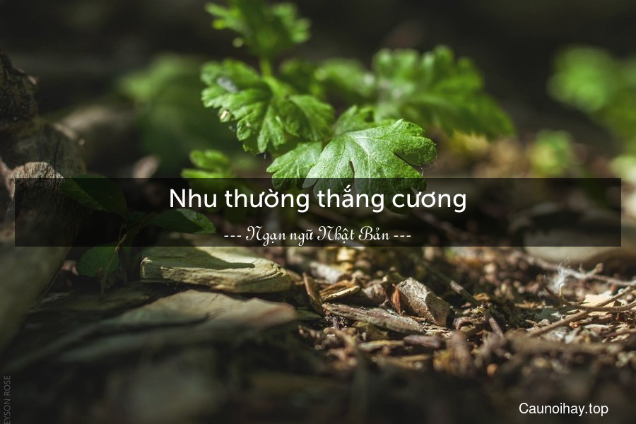 Nhu thường thắng cương.