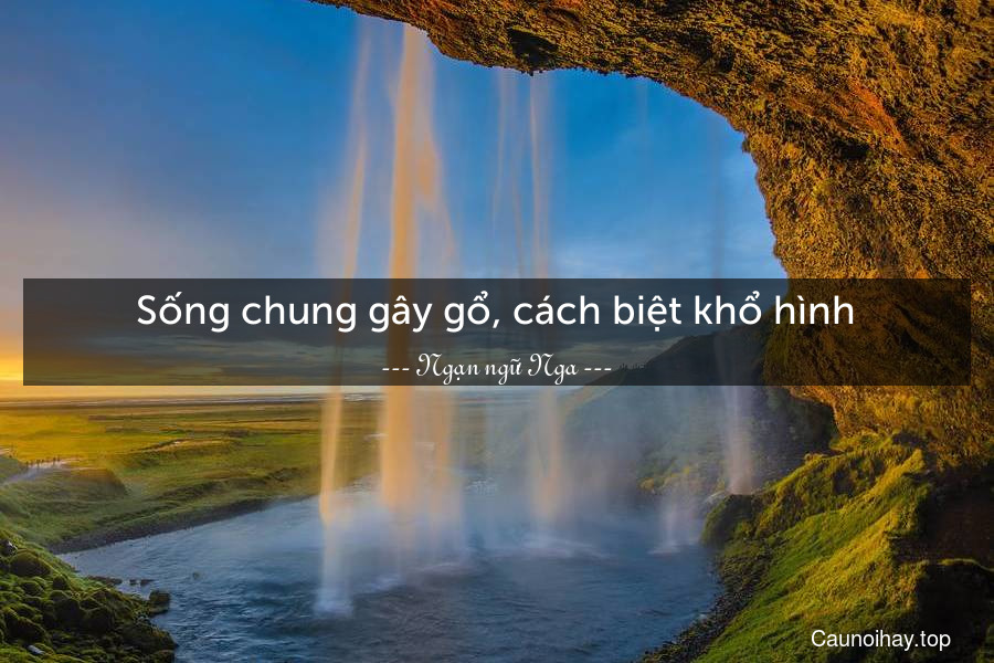 Sống chung gây gổ, cách biệt khổ hình.