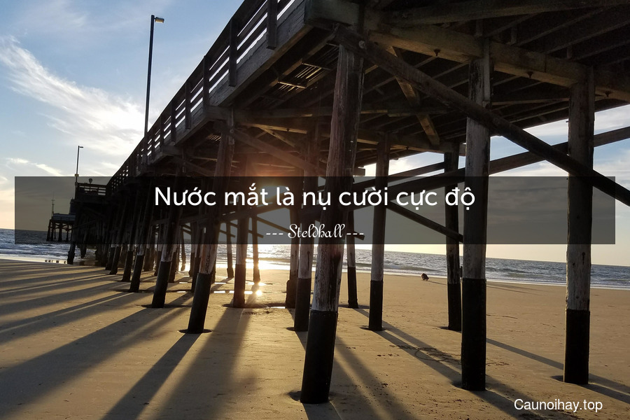 Nước mắt là nụ cười cực độ.