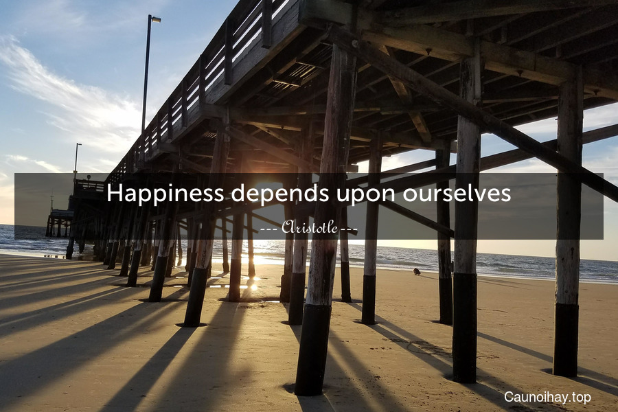 Happiness depends upon ourselves.