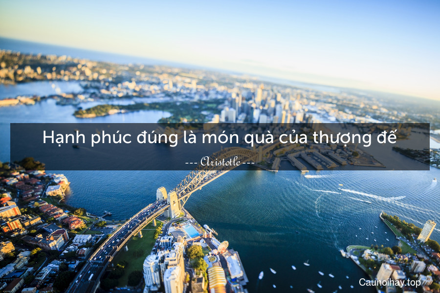 Hạnh phúc đúng là món quà của thượng đế.