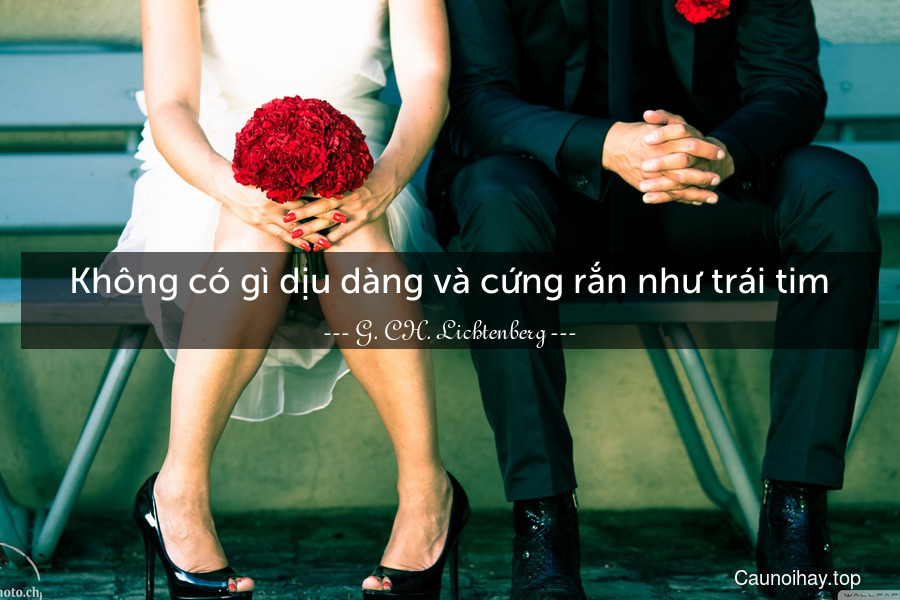 Không có gì dịu dàng và cứng rắn như trái tim.