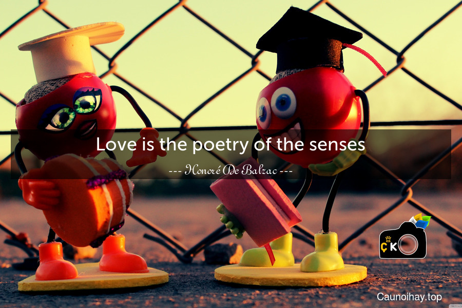 Love is the poetry of the senses.