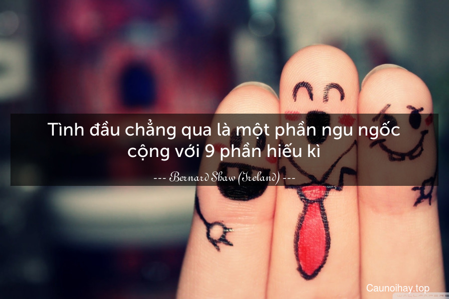 Tình đầu chẳng qua là một phần ngu ngốc cộng với 9 phần hiếu kì.